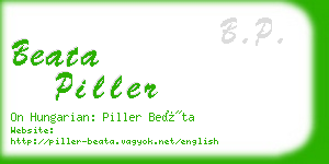 beata piller business card